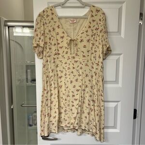 showpo pale yellow floral sundress